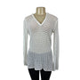 The Limited Womens White Knit Hooded Sweater Sz S