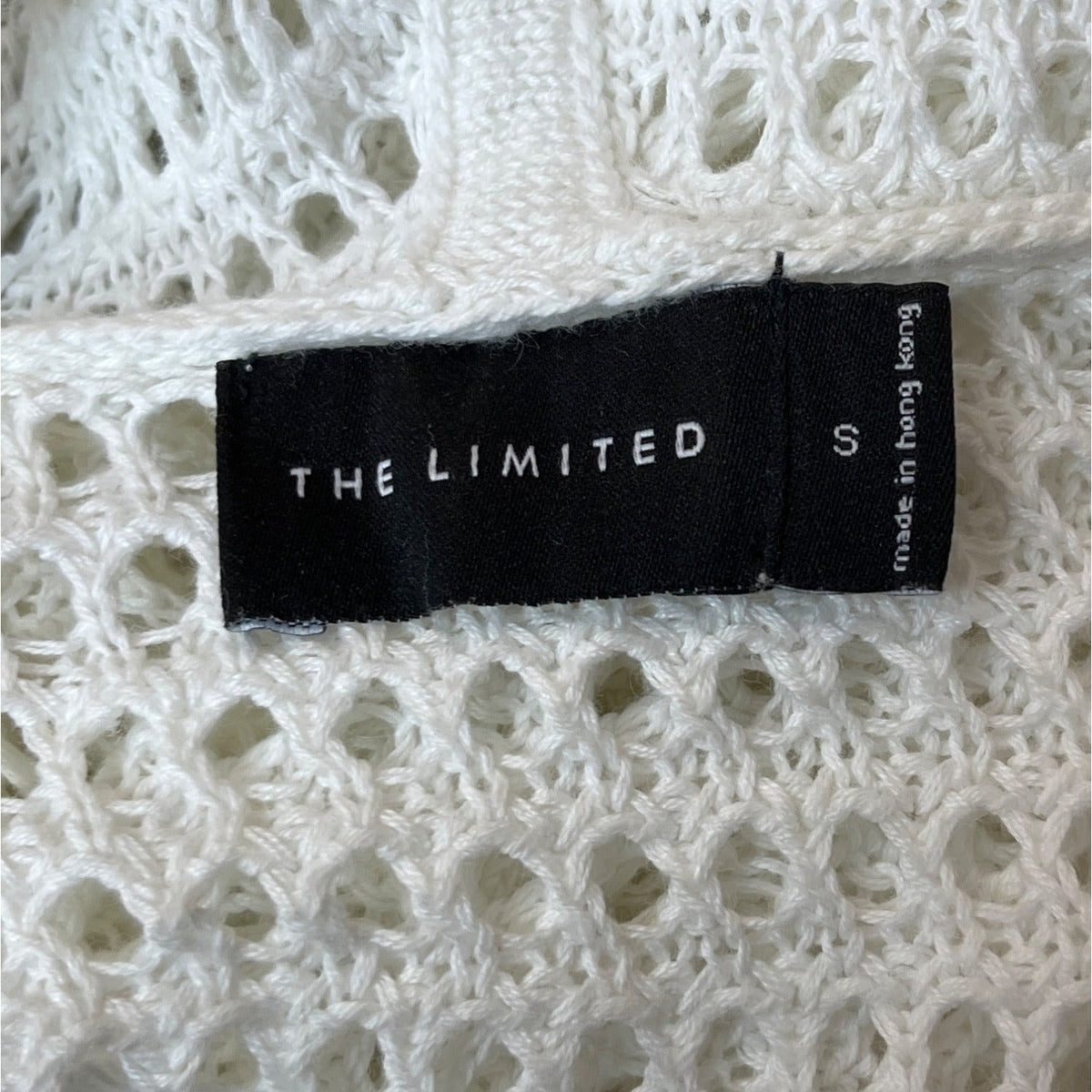 The Limited Womens White Knit Hooded Sweater Sz S