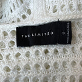 The Limited Womens White Knit Hooded Sweater Sz S