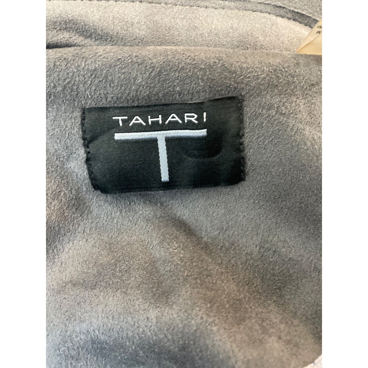 Tahari Women's Carbon Sky Faux Leather Cropped Jacket Sz S/P