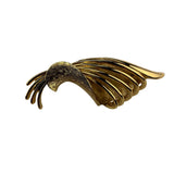 Monet Womens Gold Tone Metal Abstract Brooch Vintage Elegant Statement Pin Collectible