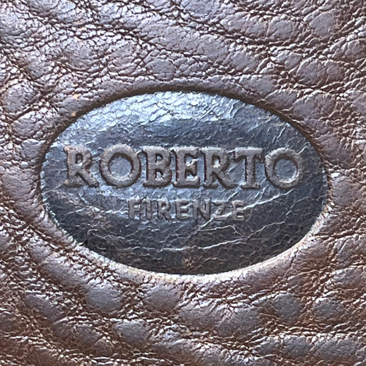 Vintage Roberto Firenze Men’s Brown Leather Briefcase With Dual Brass Clasps