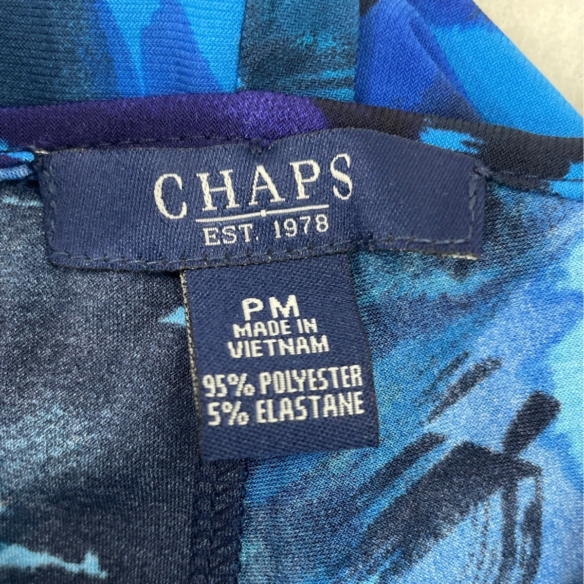 Chaps Womens Blue Floral Sleeveless V-Neck Wrap Dress PM - New