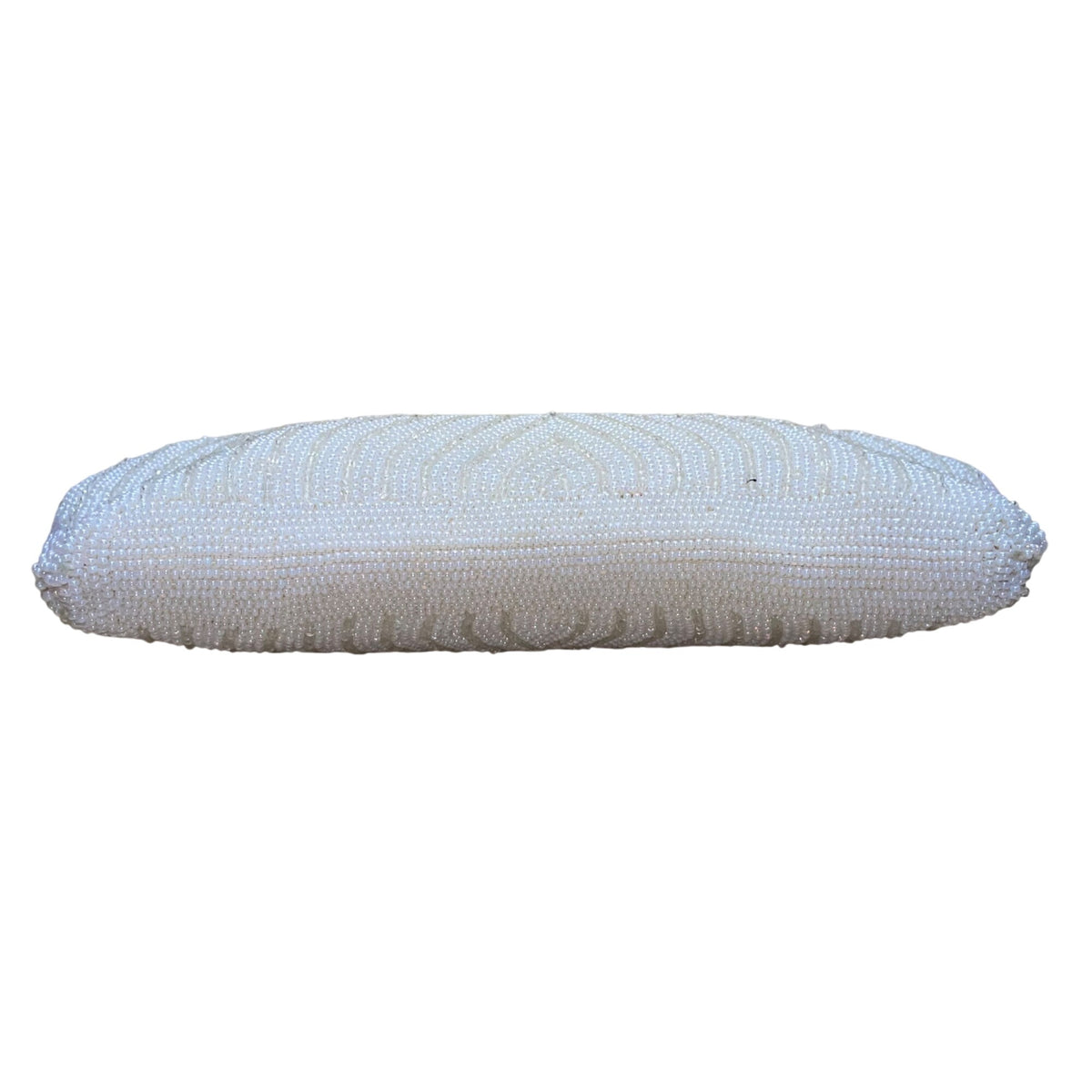 Vintage Women’s Ivory Beaded Made in Japan Kiss Lock Evening Clutch