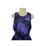 Asos Women’s Purple A-Line Sleeveless Floral Print Evening Dress Sz 12 - New