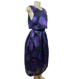 Asos Women’s Purple A-Line Sleeveless Floral Print Evening Dress Sz 12 - New