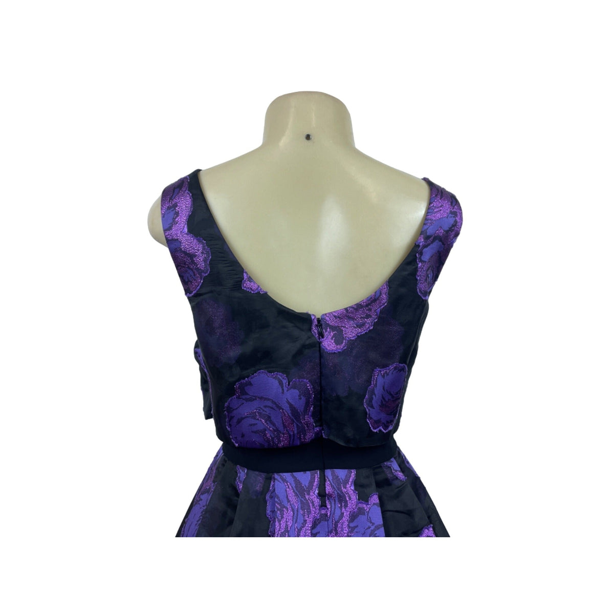 Asos Women’s Purple A-Line Sleeveless Floral Print Evening Dress Sz 12 - New
