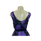 Asos Women’s Purple A-Line Sleeveless Floral Print Evening Dress Sz 12 - New