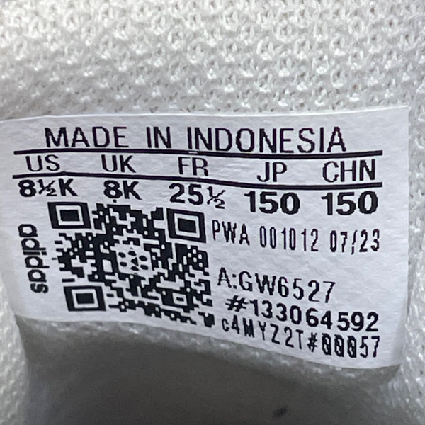 Adidas Kids White/Black Synthetic Adhesive Grand Court 2.0 CF Sneakers Size 8.5K