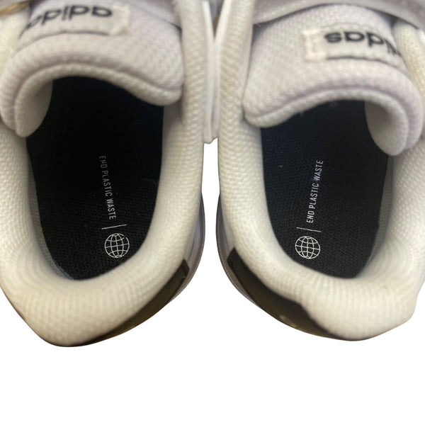 Adidas Kids White/Black Synthetic Adhesive Grand Court 2.0 CF Sneakers Size 8.5K