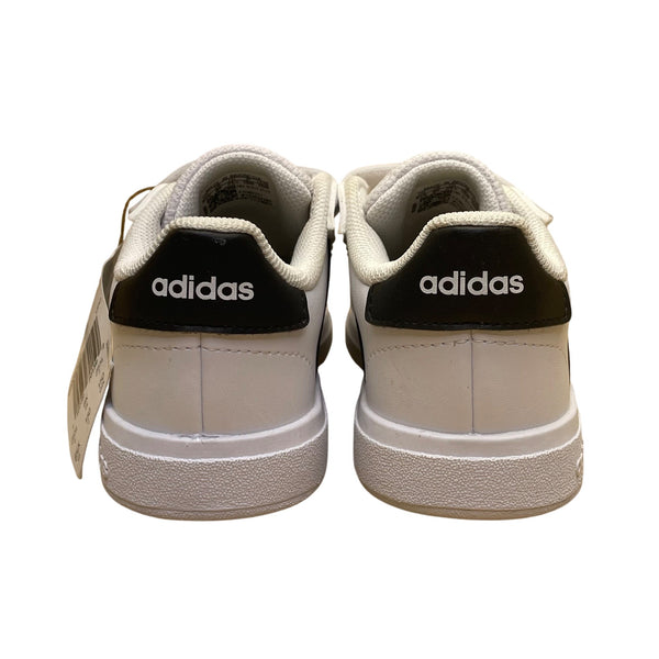 Adidas Kids White/Black Synthetic Adhesive Grand Court 2.0 CF Sneakers Size 8.5K