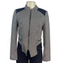 White House Black Market Houndstooth Pattern Womens Zip-Up Jacket Size 4