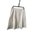 White House Black Market Womens Ivory Cotton A-Line Embroidered Detail Skirt Size 10
