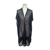 Eileen Fisher Black Open Knit Cardigan Vest XXS/XS Lightweight Size XXS / XS