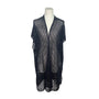 Eileen Fisher Black Open Knit Cardigan Vest XXS/XS Lightweight Size XXS / XS