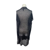 Eileen Fisher Black Open Knit Cardigan Vest XXS/XS Lightweight Size XXS / XS