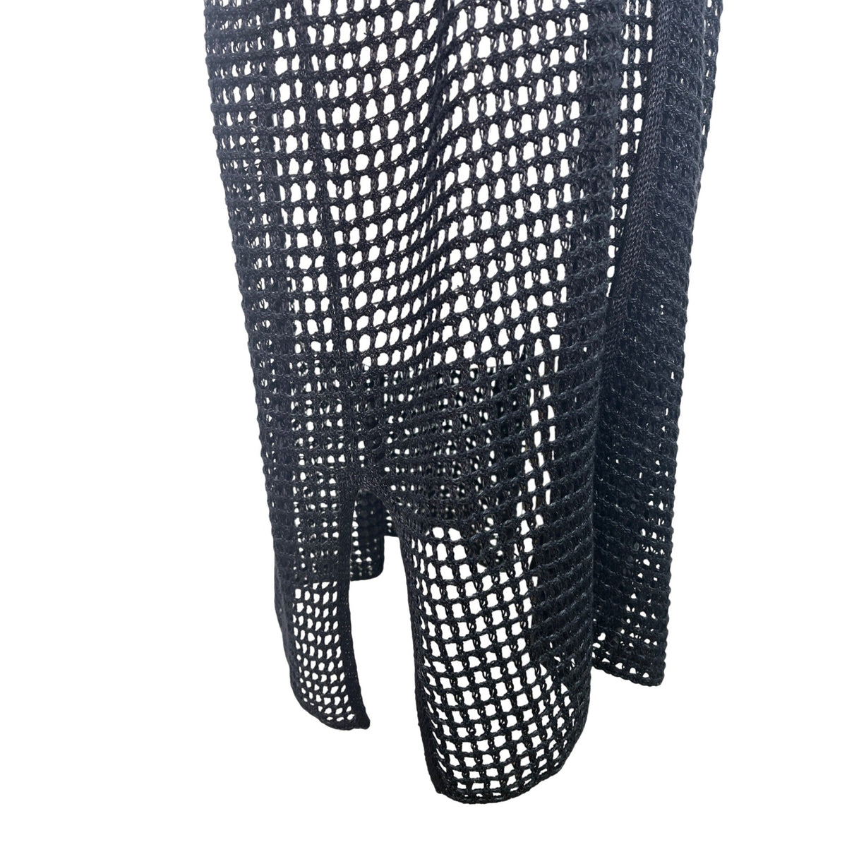Eileen Fisher Black Open Knit Cardigan Vest XXS/XS Lightweight Size XXS / XS