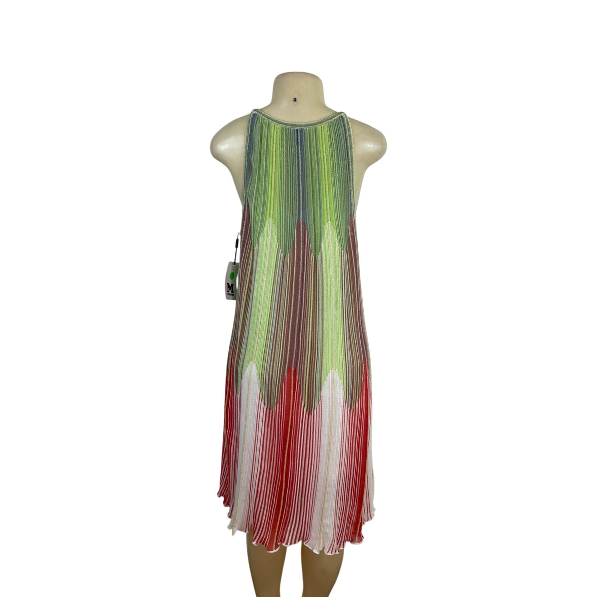 M Missoni Multicolor Sleeveless Knit Midi Dress With Slip Size 46 - New