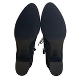 Stuart Weitzman Black Suede Block Heel Lace-Up Ankle Boots Size 9B - New
