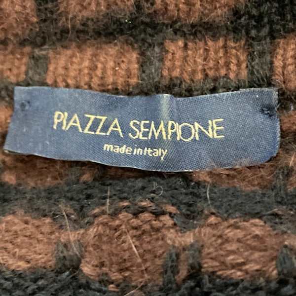 Piazza Sempione Wool Silk Blend Wide Lapel Cardigan Jacket Sz 44 (12 US)