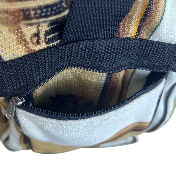 Handcrafted Peruvian Native Shoulder Strap & Multi Zip Pockets Duffel Bag Size L