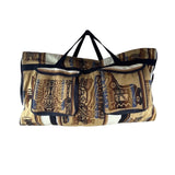 Handcrafted Peruvian Native Shoulder Strap & Multi Zip Pockets Duffel Bag Size L