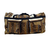 Handcrafted Peruvian Native Shoulder Strap & Multi Zip Pockets Duffel Bag Size L