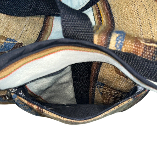 Handcrafted Peruvian Native Shoulder Strap & Multi Zip Pockets Duffel Bag Size L