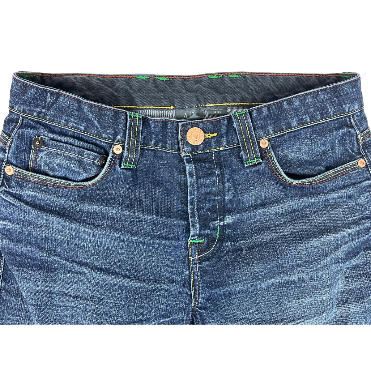 Armani Exchange Men's Blue Straight Regular Fit Jean Sz 30