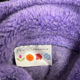 Purple Four Seasons Moose Print Fleece Jacket Size M