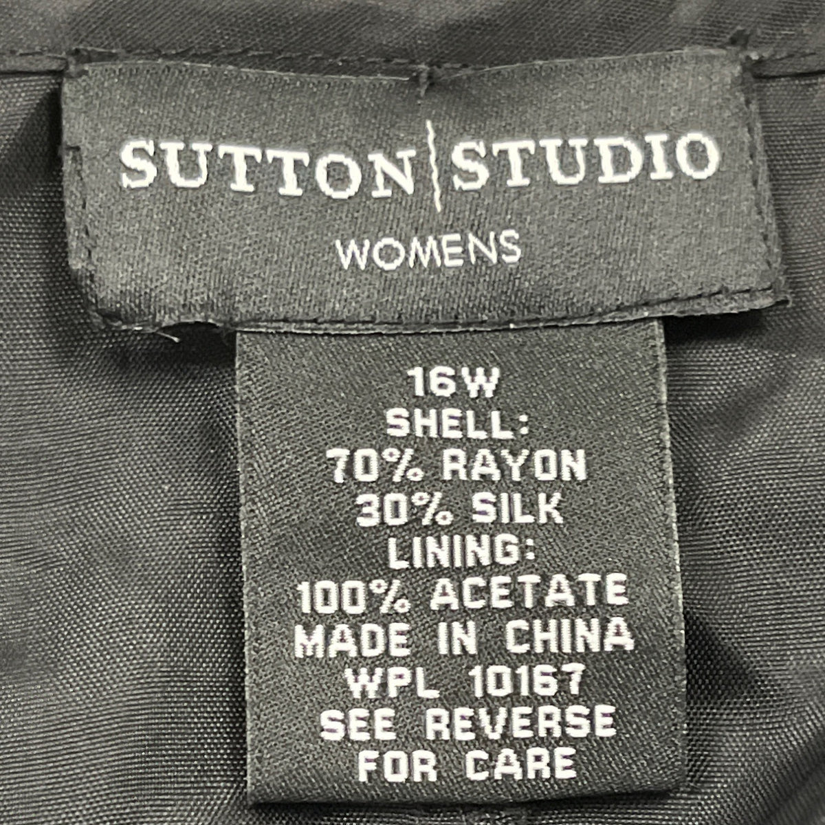 Sutton|Studio Women’s Long Black Velvet Paisley Pattern Evening Dress Sz 16W