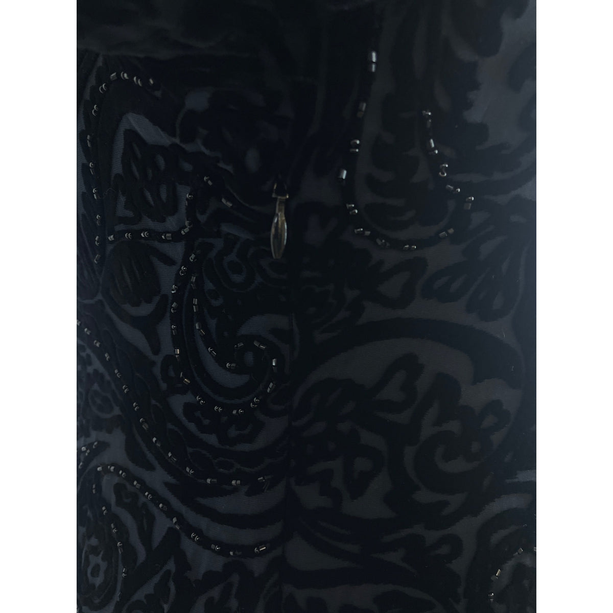Sutton|Studio Women’s Long Black Velvet Paisley Pattern Evening Dress Sz 16W