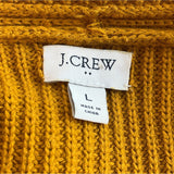 J.Crew Women's Yellow Long Sleeve V- Neck Loose Knitted Sweatshirt Sz L
