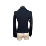 SW3 Bespoke Womens Black Jacket With Decentered Zipper Sz P