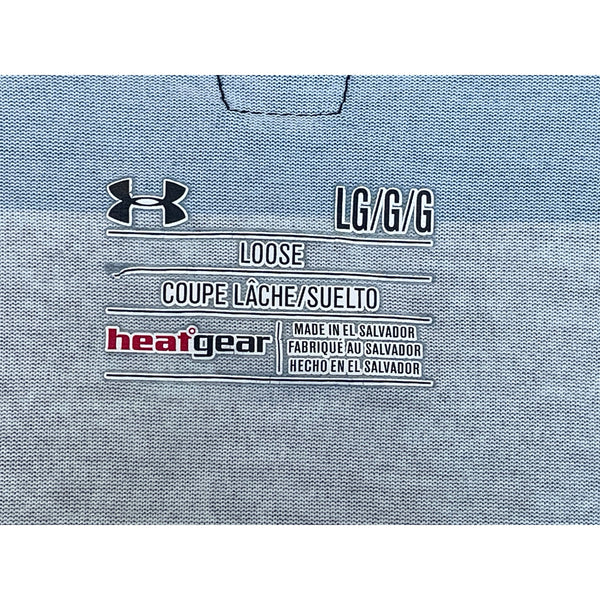 Under Armour Mens Blue & Green Striped Loose Fit HeatGear Tank Top Size L