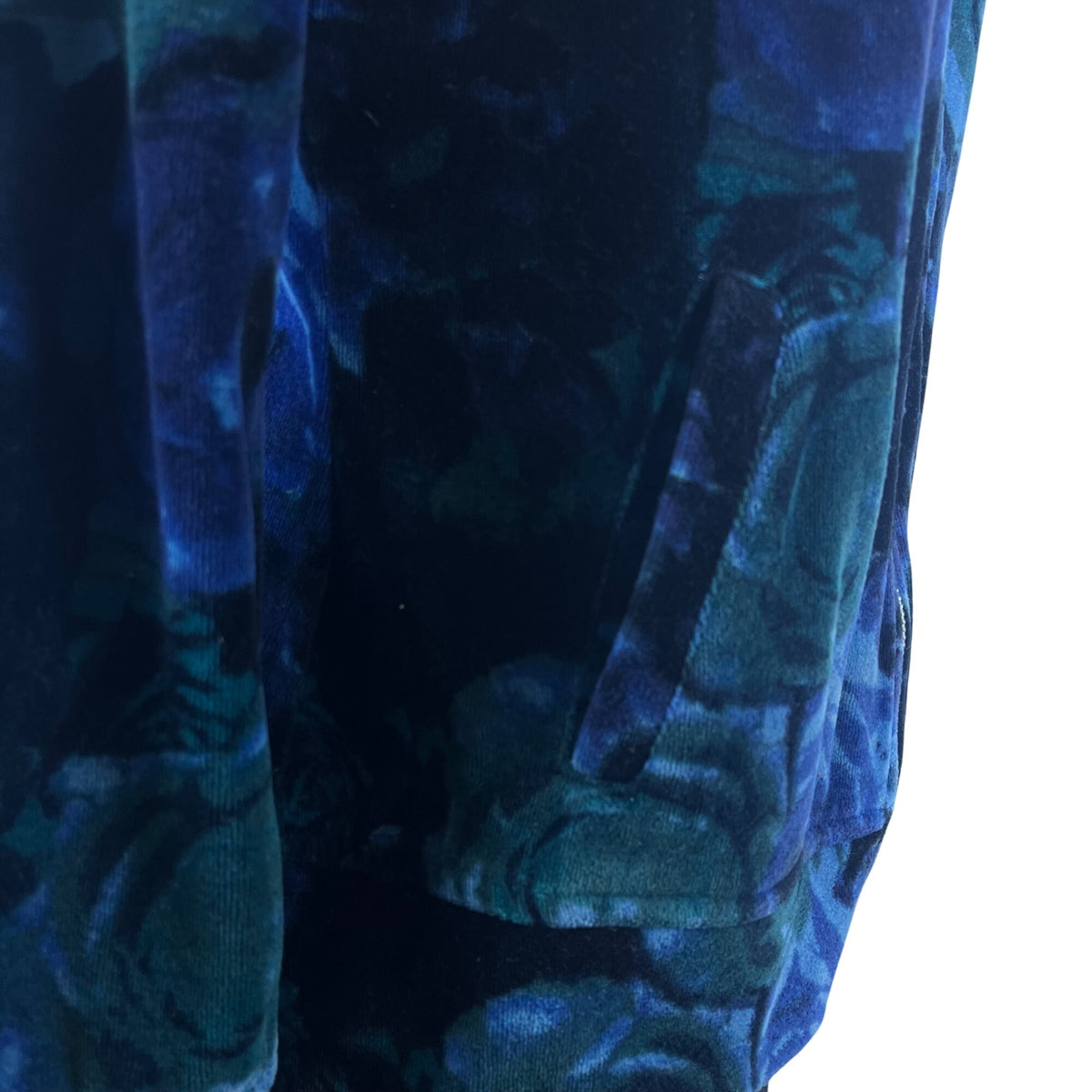 Style & Co Blue Floral Zip-Up Cotton/Polyester Comfortable Sweater Sz S