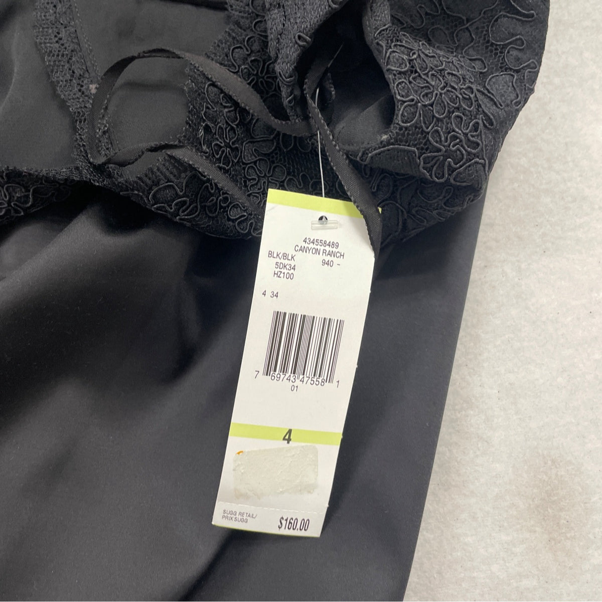 Jones New York Womens Black Lace & Satin Dress Cocktail Party Wear Size 4 - New