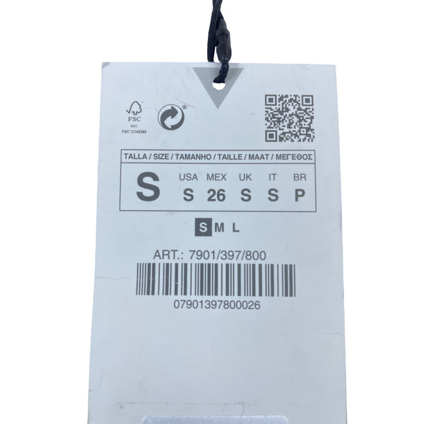 Zara Womens Black Crocheted Strap Tube Top S Boho Chic Adjustable Lightweight