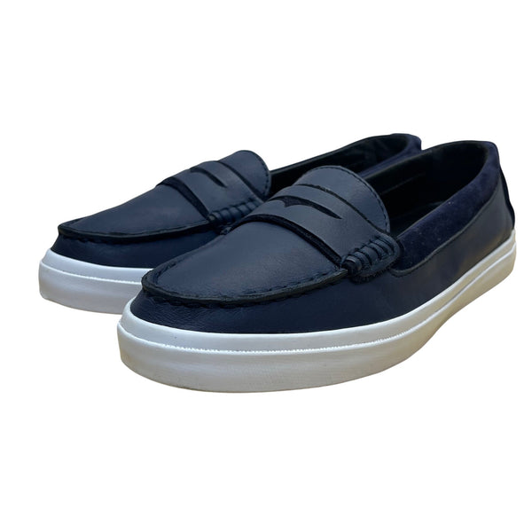 Cole Haan Women’s Navy Leather Slip-On Pinch Weekender Penny Loafers Size 6B