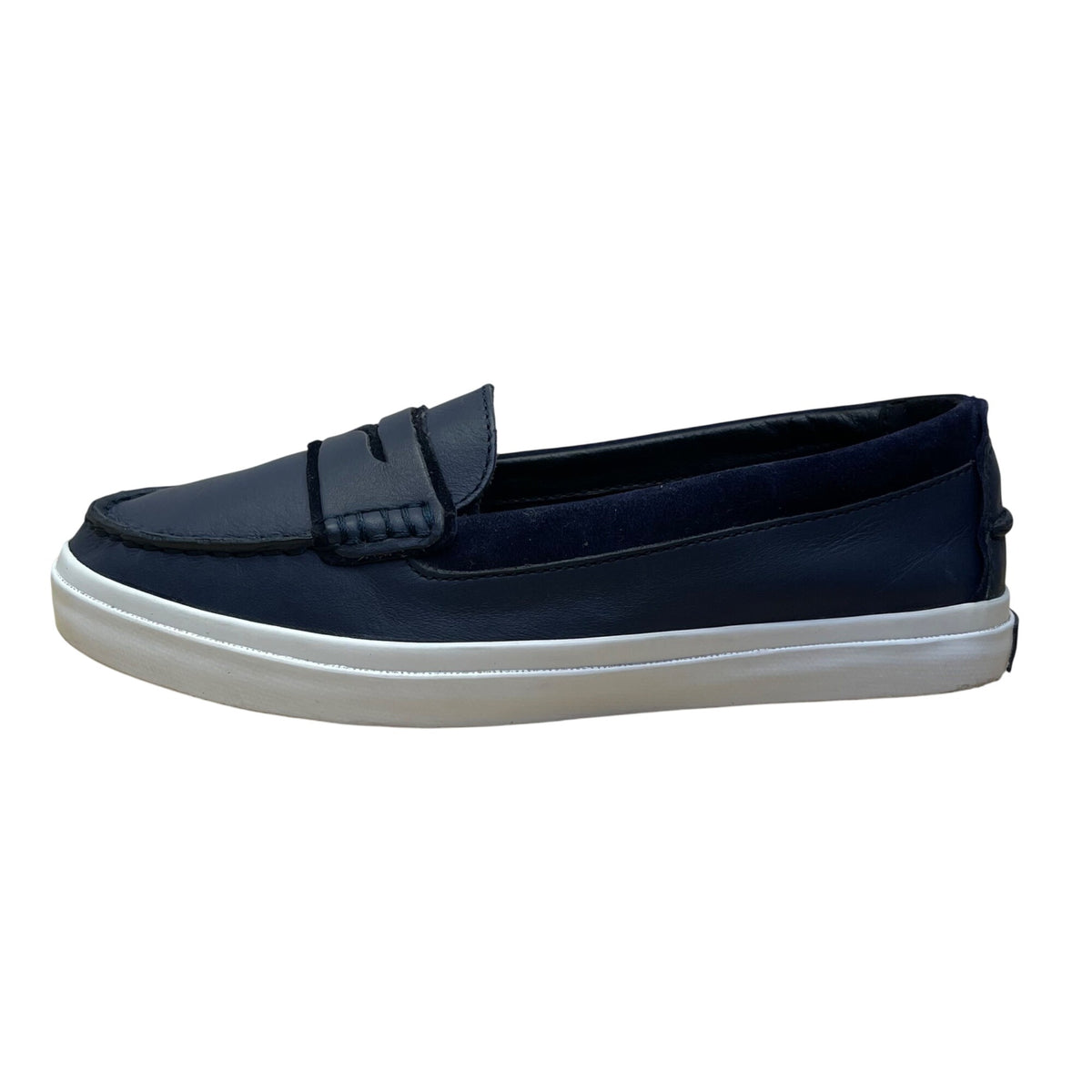 Cole Haan Women’s Navy Leather Slip-On Pinch Weekender Penny Loafers Size 6B