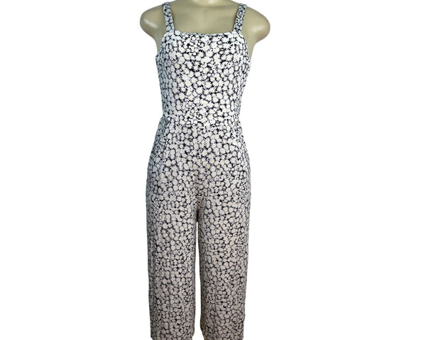 Nordstrom Floral Sleeveless Tie-Back Girls Jumpsuit W/ Pockets Size XL