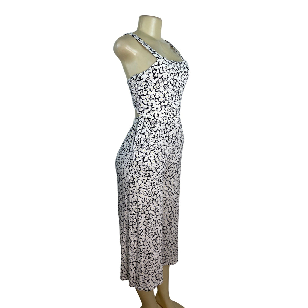 Nordstrom Floral Sleeveless Tie-Back Girls Jumpsuit W/ Pockets Size XL
