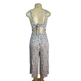 Nordstrom Floral Sleeveless Tie-Back Girls Jumpsuit W/ Pockets Size XL