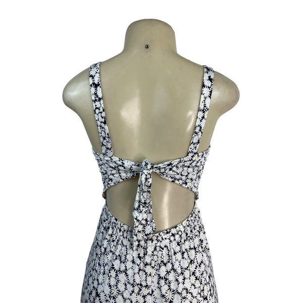 Nordstrom Floral Sleeveless Tie-Back Girls Jumpsuit W/ Pockets Size XL