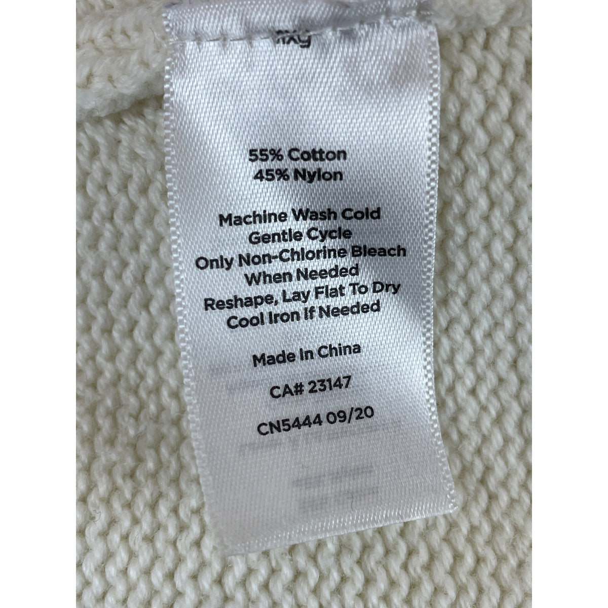 Talbots Women's Ivory Mock Neck Long Sleeve Textured Knit Sweater Size L