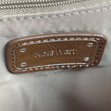 Nine West Women's Brown Leather Foldover Crossbody Purse Sz M