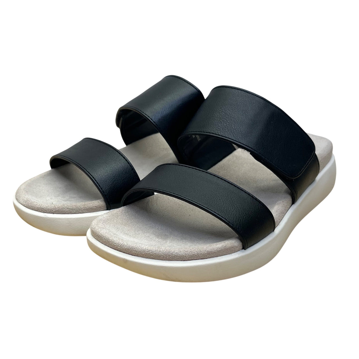 Kensie Women’s Black Adjustable Fit Arch Support Slide Jipsy Sandals Size 7M