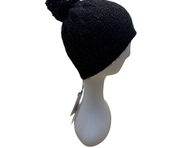 Rebecca Minkoff Nordstrom Rack Black Pom-Pom Knit Beanie One Size New with Tags