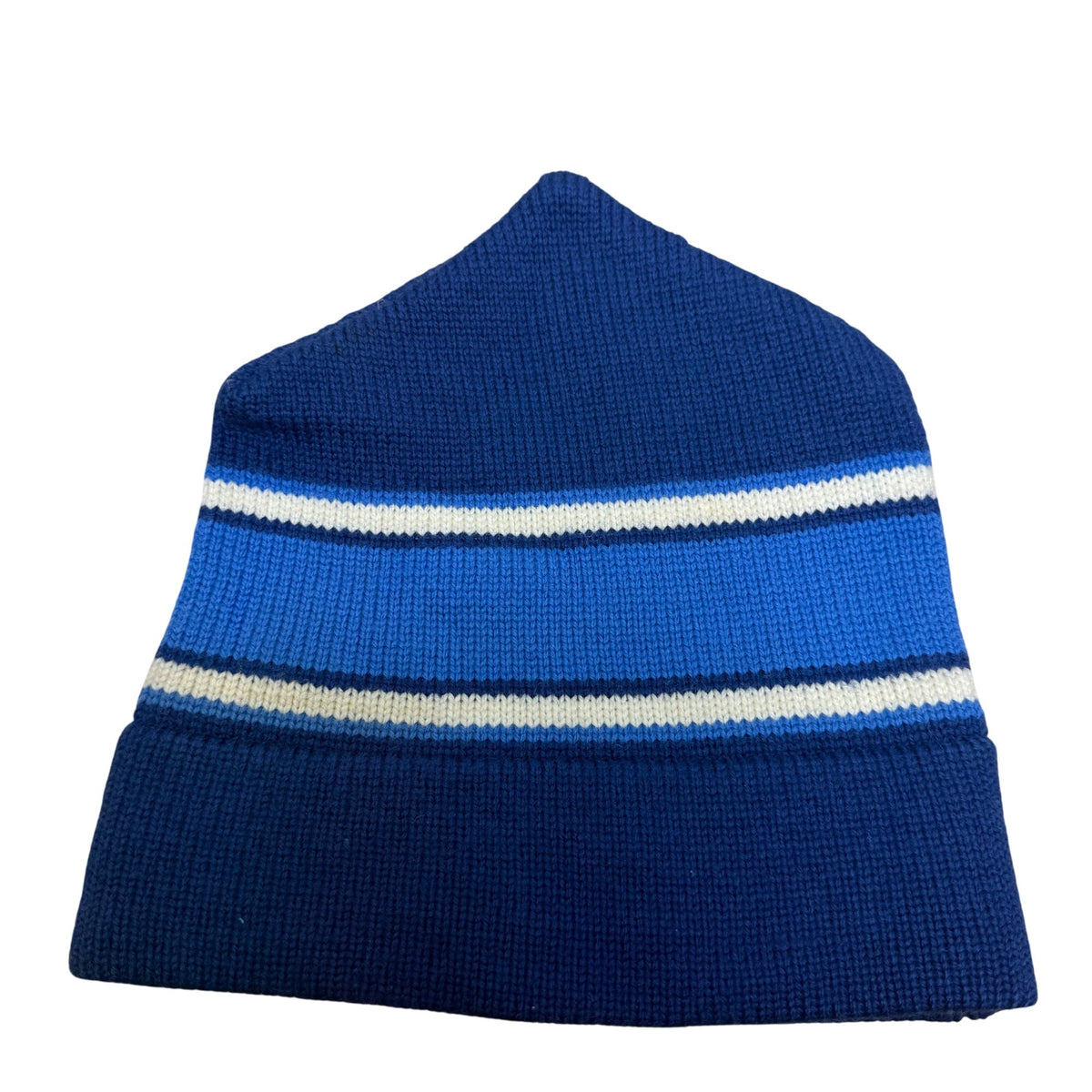 Bar-W Originals Mens Navy & Blue Stripe Wool Beanie Hat One Size Vermont