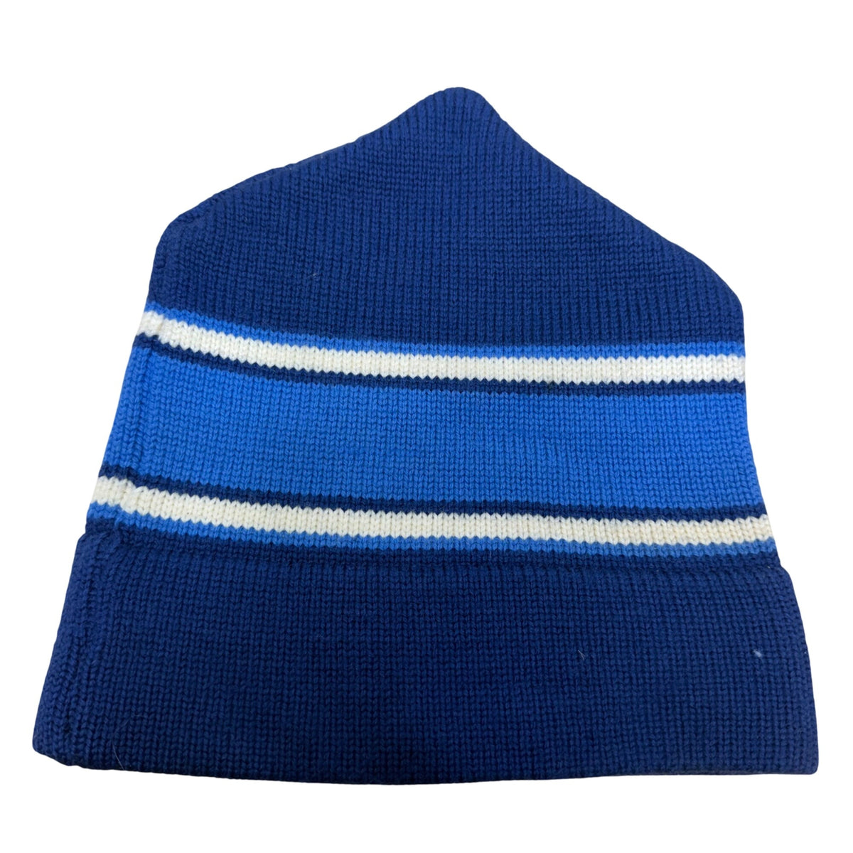 Bar-W Originals Mens Navy & Blue Stripe Wool Beanie Hat One Size Vermont
